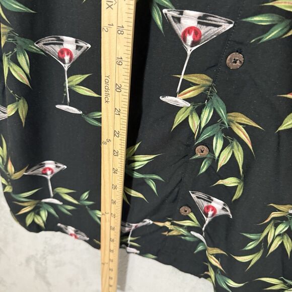 Vintage Aftco Mens Shirt XL Bluewater Martini Hawaiian Beach Vacation Party AOP - Picture 6 of 8